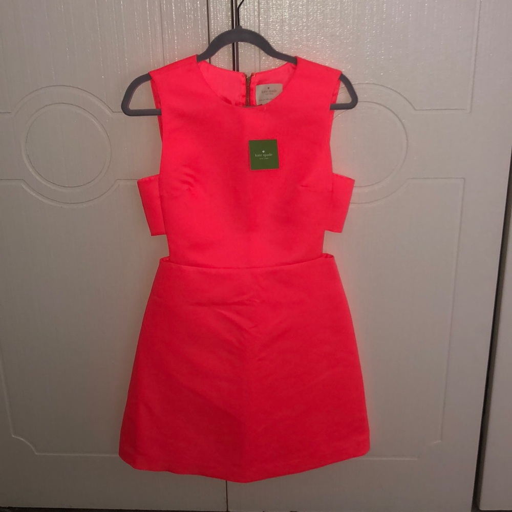 Kate Spade Hot Mink Mini Cut-out Dress
